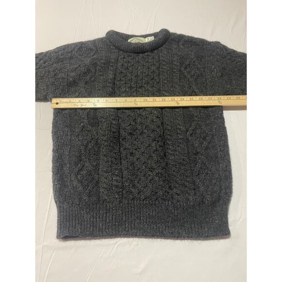 Aran Crafts Women's Size M Chunky Cable Knit Sweater 100% Wool Made in Ireland - Picture 6 of 7